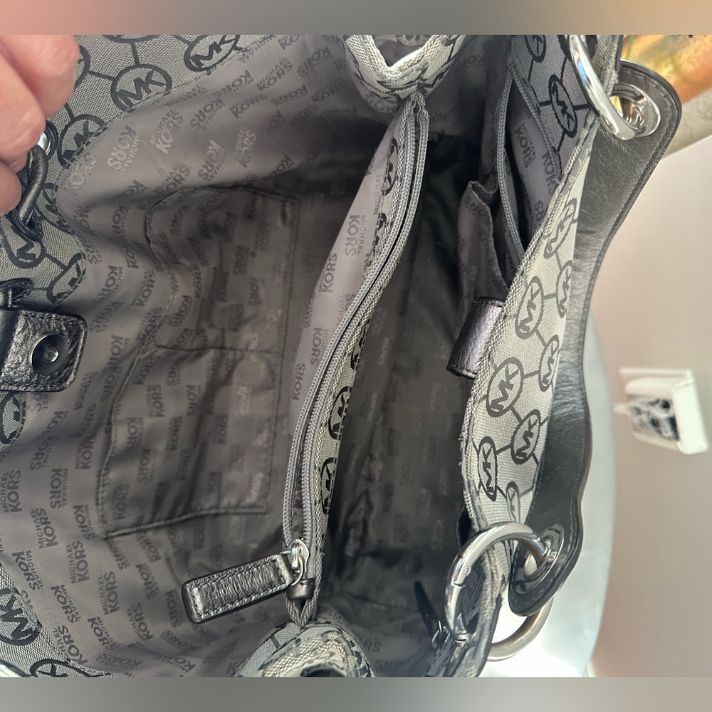 Michael Kors Silver Hardware Monogram Shoulder Ba… - image 4